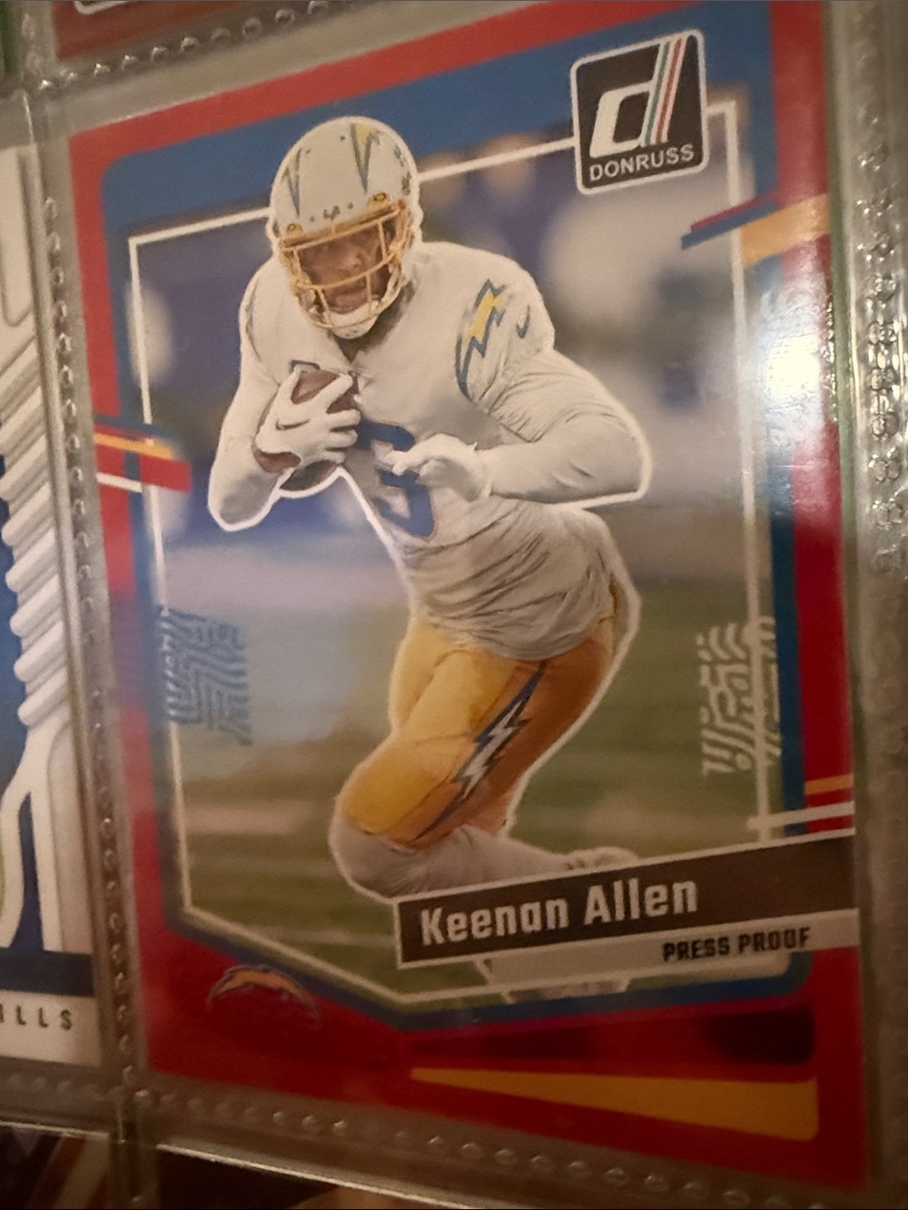 Russ Donruss Keenan Allen Card - White, Yellow & Blue